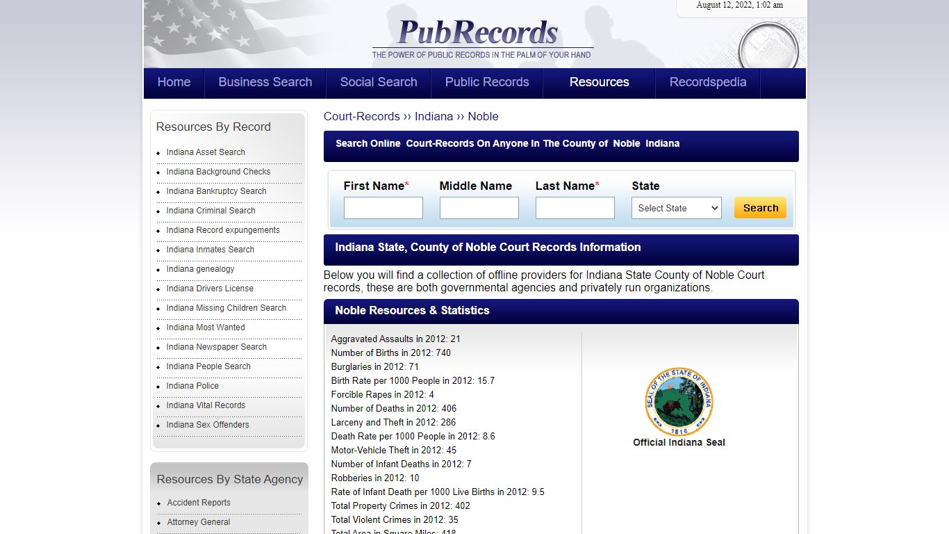 Noble County, Indiana Court Records