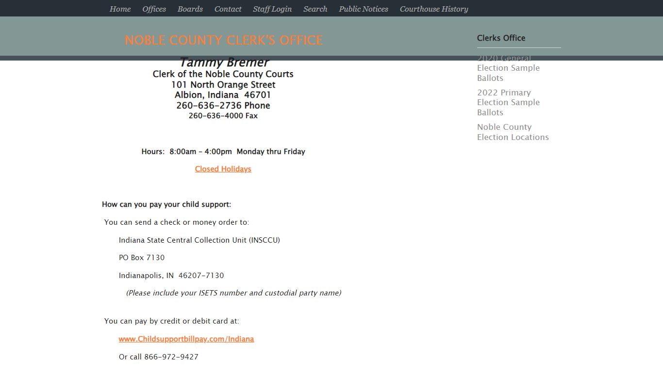 Clerk - Noble County, Indiana